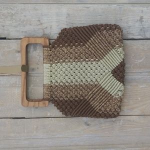 Vintage Handmade Macrame Handbag